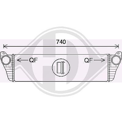 Diederichs Ladeluftkühler [Hersteller-Nr. DCA1155] für Mercedes-Benz