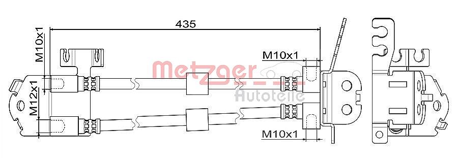 Metzger Autoteile Bremsschlauch [Hersteller-Nr. 4111357] für Ford