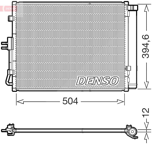 Denso Kondensator, Klimaanlage [Hersteller-Nr. DCN43005] für Kia