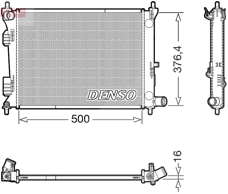 Denso Kühler, Motorkühlung [Hersteller-Nr. DRM41017] für Kia, Hyundai