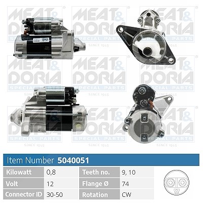 Meat & Doria Starter [Hersteller-Nr. 5040051] für Daihatsu, Mazda, Piaggio