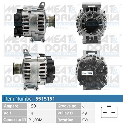 Meat & Doria Generator [Hersteller-Nr. 5515151] für Peugeot, Citroën, Mini
