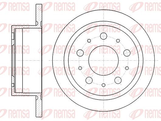 Kawe 1x Bremsscheibe [Hersteller-Nr. 6105700] für Citroën, Peugeot, Toyota, Fiat