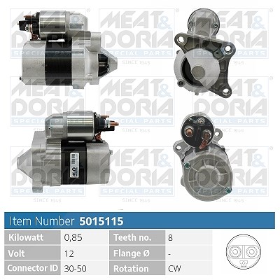 Meat & Doria Starter [Hersteller-Nr. 5015115] für Renault, Dacia, Nissan