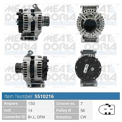Meat & Doria Generator [Hersteller-Nr. 5510216] für Land Rover, Ford