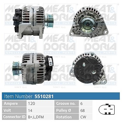 Meat & Doria Generator [Hersteller-Nr. 5510281] für Iveco