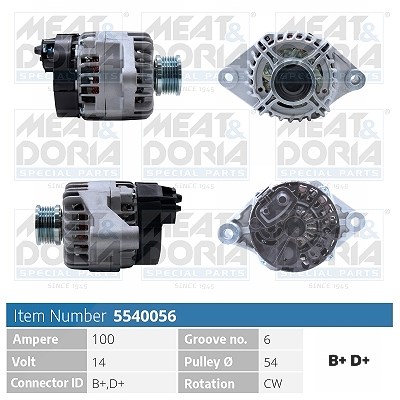 Meat & Doria Generator [Hersteller-Nr. 5540056] für Lancia, Mercedes-Benz, Fiat, Alfa Romeo