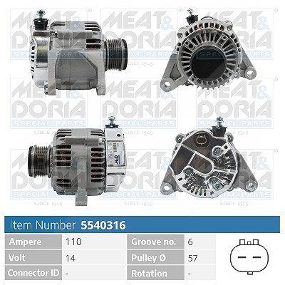Meat & Doria Generator [Hersteller-Nr. 5540316] für Jeep