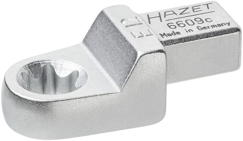 Hazet Einsteck TORX® Ringschlüssel - Einsteck-Vierkant 9x12 mm - E12 [Hersteller-Nr. 6609C-E12]