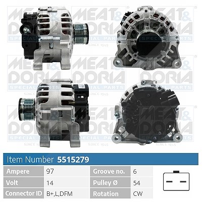Meat & Doria Generator [Hersteller-Nr. 5515279] für Peugeot, Fiat, Citroën