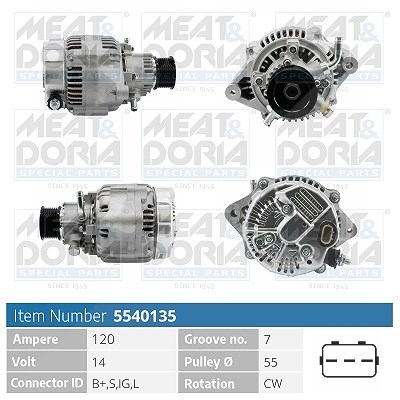Meat & Doria Generator [Hersteller-Nr. 5540135] für Land Rover