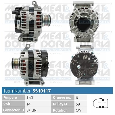 Meat & Doria Generator [Hersteller-Nr. 5510117] für Peugeot, Ford, Citroën