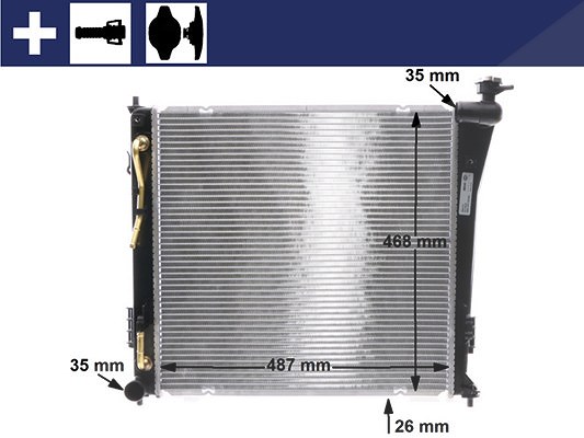 Mahle Kühler, Motorkühlung [Hersteller-Nr. CR847000S] für Hyundai