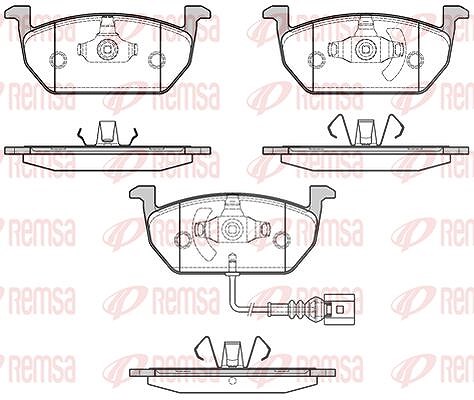 Kawe Bremsbelagsatz, Scheibenbremse [Hersteller-Nr. 160101] für Seat, Audi, VW, Skoda