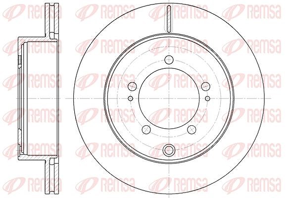 Kawe 1x Bremsscheibe [Hersteller-Nr. 6137810] für Mitsubishi