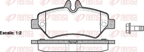 Kawe Bremsbelagsatz, Scheibenbremse [Hersteller-Nr. 124600] für VW, Mercedes-Benz