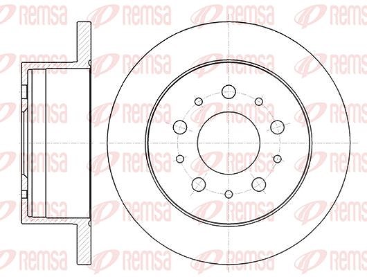 Kawe 1x Bremsscheibe [Hersteller-Nr. 6105500] für Citroën, Peugeot, Toyota, Fiat