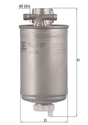 Mahle Kraftstofffilter [Hersteller-Nr. KL197] für Audi