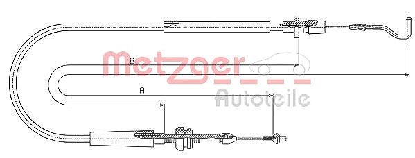 Metzger Autoteile Gaszug [Hersteller-Nr. 11.0636] für VW