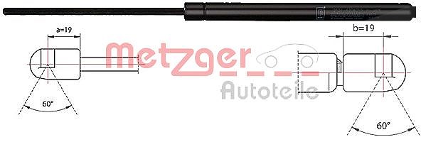 Metzger Autoteile Gasfeder, Koffer-/Laderaum [Hersteller-Nr. 2110484] für Ford
