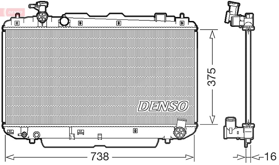 Denso Kühler, Motorkühlung [Hersteller-Nr. DRM50083] für Toyota