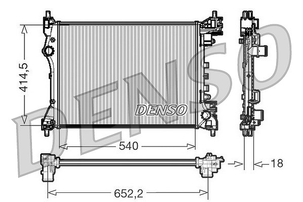 Denso Kühler, Motorkühlung [Hersteller-Nr. DRM01005] für Fiat, Alfa Romeo