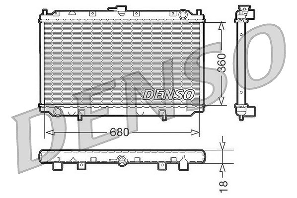 Denso Kühler, Motorkühlung [Hersteller-Nr. DRM46011] für Nissan