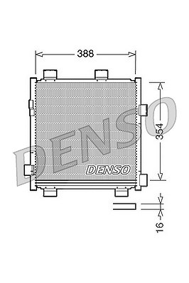 Denso Kondensator, Klimaanlage [Hersteller-Nr. DCN50040] für Peugeot, Toyota, Citroën