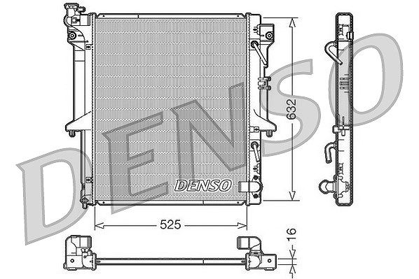 Denso Kühler, Motorkühlung [Hersteller-Nr. DRM45018] für Mitsubishi