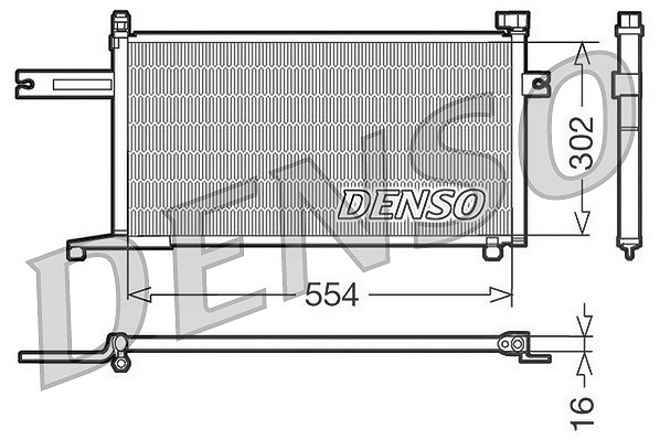 Denso Kondensator ohne Trockner [Hersteller-Nr. DCN46005] für Nissan