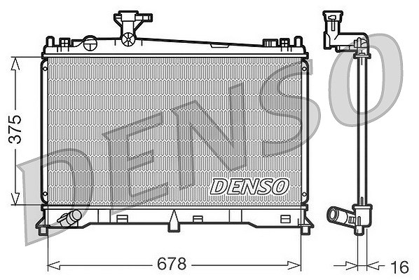Denso Kühler, Motorkühlung [Hersteller-Nr. DRM44010] für Mazda