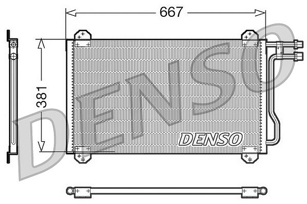 Denso Kondensator, Klimaanlage [Hersteller-Nr. DCN17055] für Mercedes-Benz