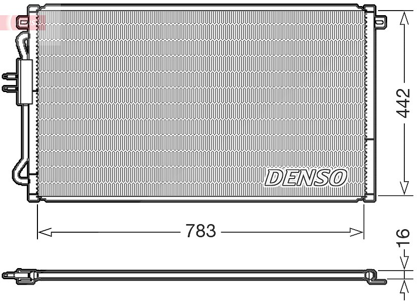 Denso Kondensator, Klimaanlage [Hersteller-Nr. DCN06015] für Chrysler