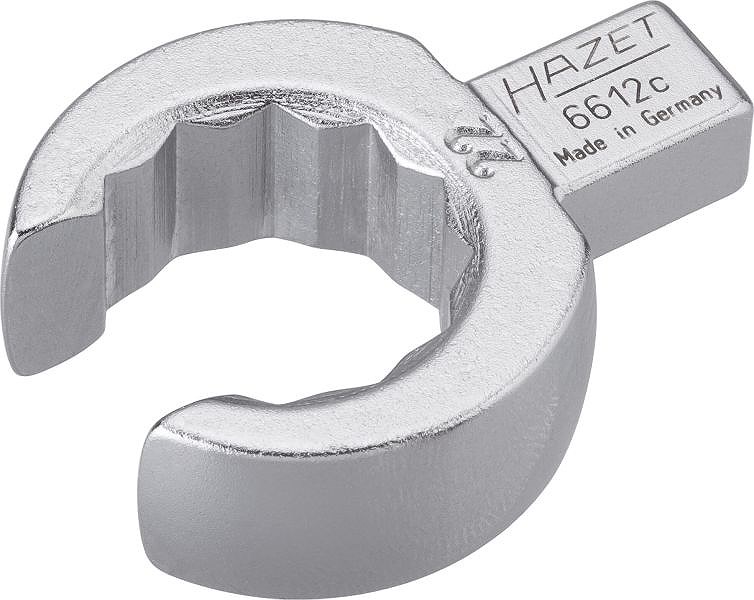 Hazet Einsteck-Ringschlüssel - offen - Vierkant 9x12mm - Zwölfkant 22mm [Hersteller-Nr. 6612C-22]