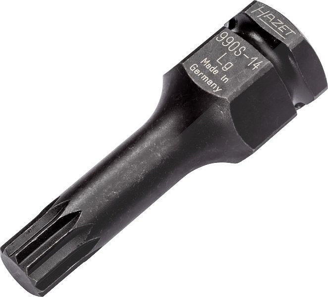 Hazet Kraft-Stecknuss-Einsatz - 1/2, Sechskant 24mm - Vielzahn XZN M14 [Hersteller-Nr. 990S-14LG]