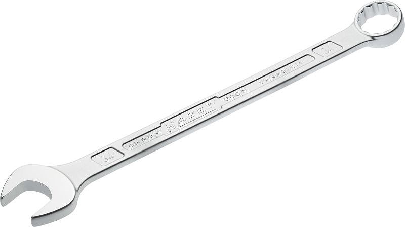 Hazet Ring-Maulschlüssel - Doppel-Sechskant-Tractionsprofil - 34 mm [Hersteller-Nr. 600N-34]