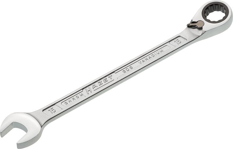 Hazet Knarren Ring-Maulschlüssel - Doppel-Sechskant - 15mm [Hersteller-Nr. 606-15]