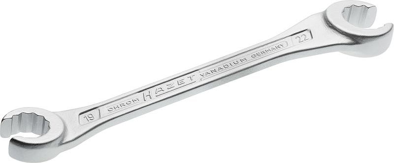 Hazet Doppel-Ringschlüssel - offen - Doppel-Sechskant Profil - 19x22 mm [Hersteller-Nr. 612-19X22]