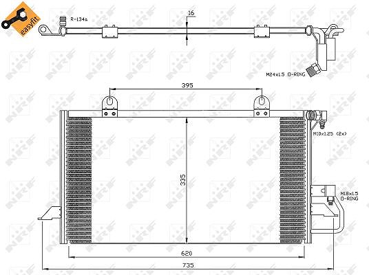 Nrf Kondensator 610x345x16 [Hersteller-Nr. 35247] für Audi