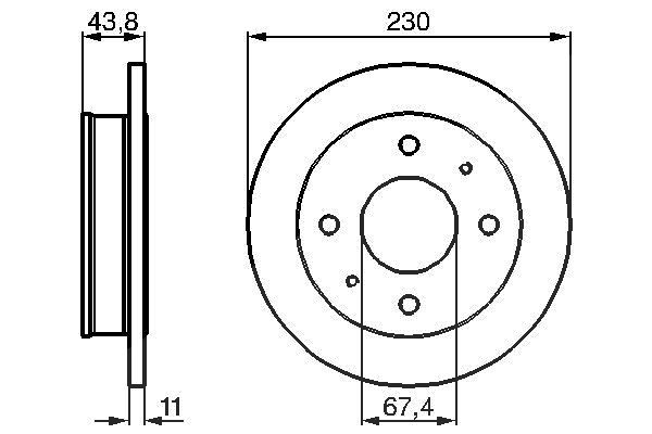 Bosch Bremsscheibe [Hersteller-Nr. 0986478727] für Hyundai
