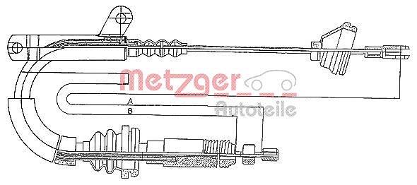 Metzger Autoteile Seilzug, Feststellbremse [Hersteller-Nr. 10.817] für Volvo
