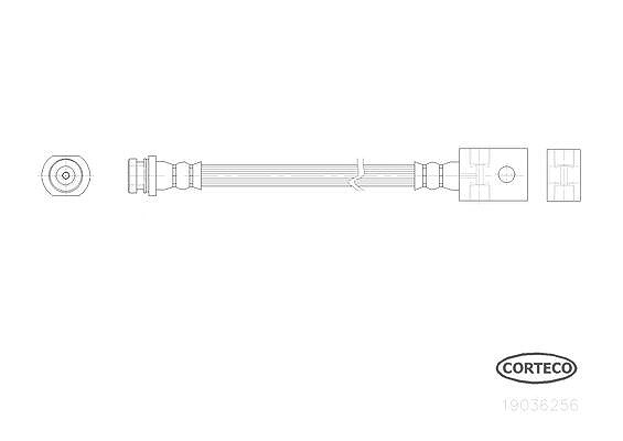 Corteco Bremsschlauch ERSTAUSRÜSTERQUALITÄT [Hersteller-Nr. 19036256] für Nissan