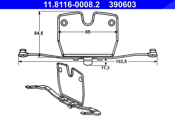 Ate Feder, Bremssattel [Hersteller-Nr. 11.8116-0008.2] für BMW