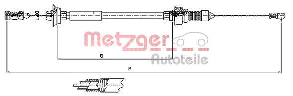 Metzger Autoteile Gaszug [Hersteller-Nr. 1173.7] für Peugeot, Fiat, Citroën