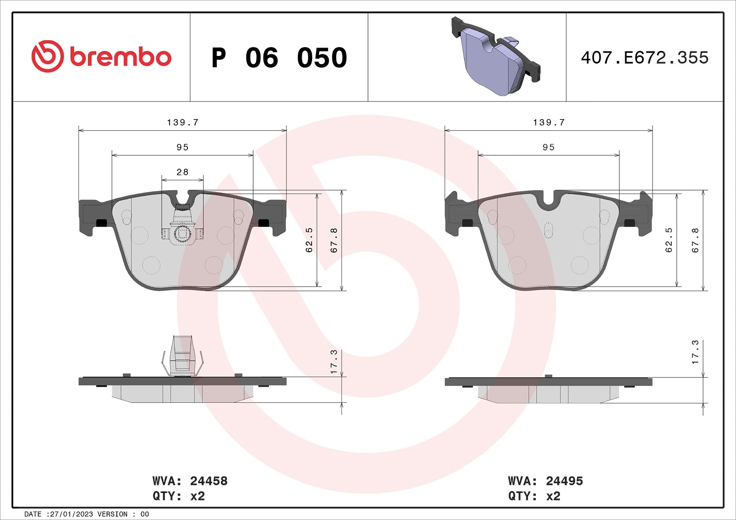Brembo Bremsbelagsatz P 06 050 - Bild 7