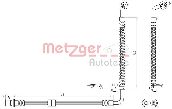 Metzger Autoteile Bremsschlauch [Hersteller-Nr. 4110878] für Mazda