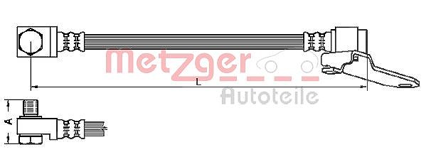 Metzger Autoteile Bremsschlauch [Hersteller-Nr. 4112545] für Ford