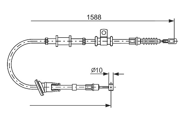 Bosch Seilzug, Feststellbremse [Hersteller-Nr. 1987482246] für Mitsubishi