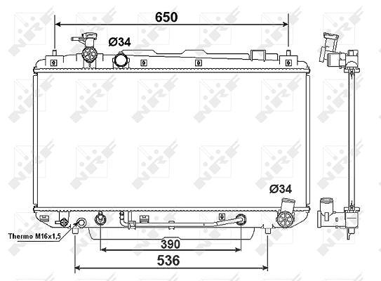 Nrf Kühler, Motorkühlung [Hersteller-Nr. 58415] für Toyota