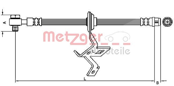 Metzger Autoteile Bremsschlauch [Hersteller-Nr. 4116209] für Mercedes-Benz